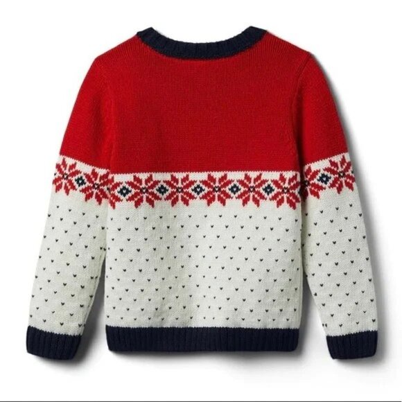 JANIE AND JACK Fair Isle Reindeer Sweater For Baby 6 to 12 Months Old - Picture 2 of 12